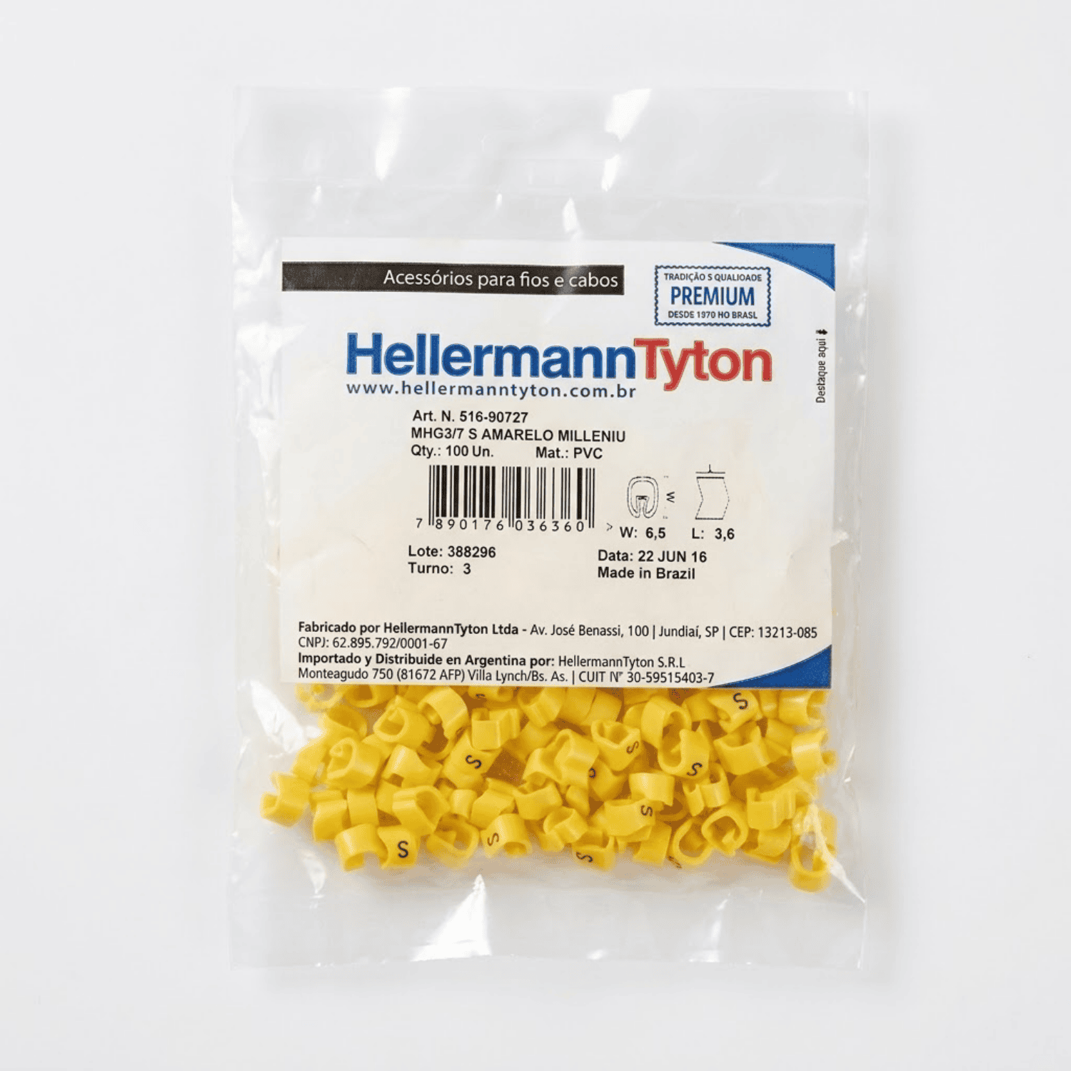 Anilha amarelo S hellermann