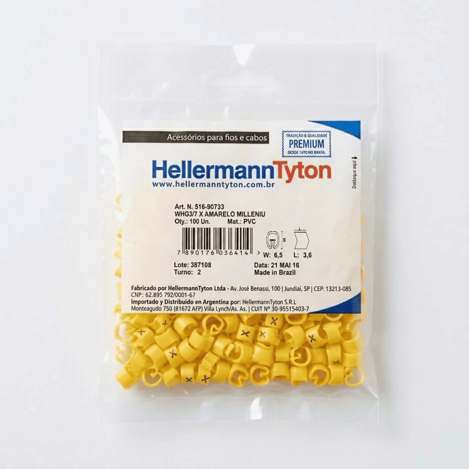 Anilha amarelo X hellermann