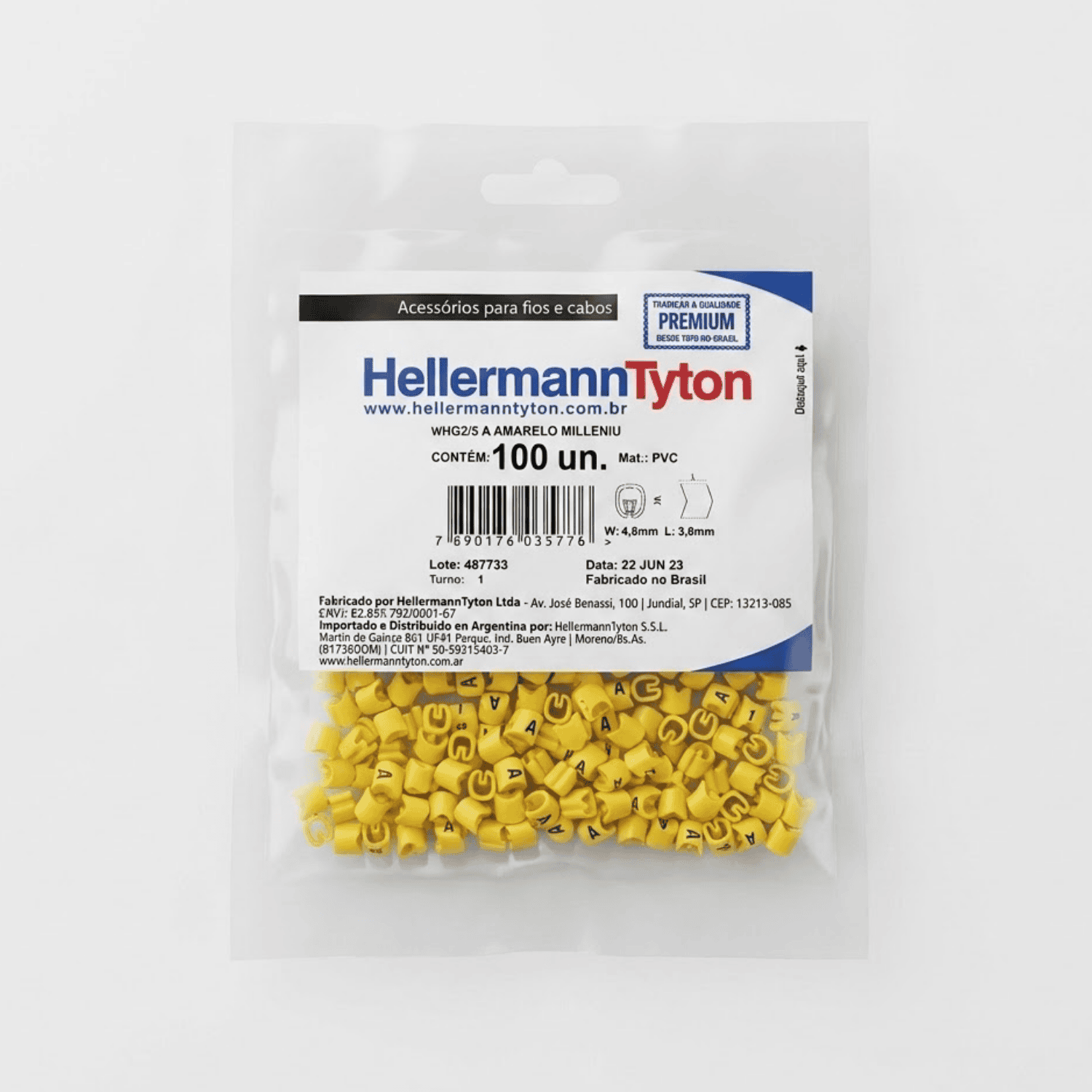 Anilha amarelo a2 hellermann