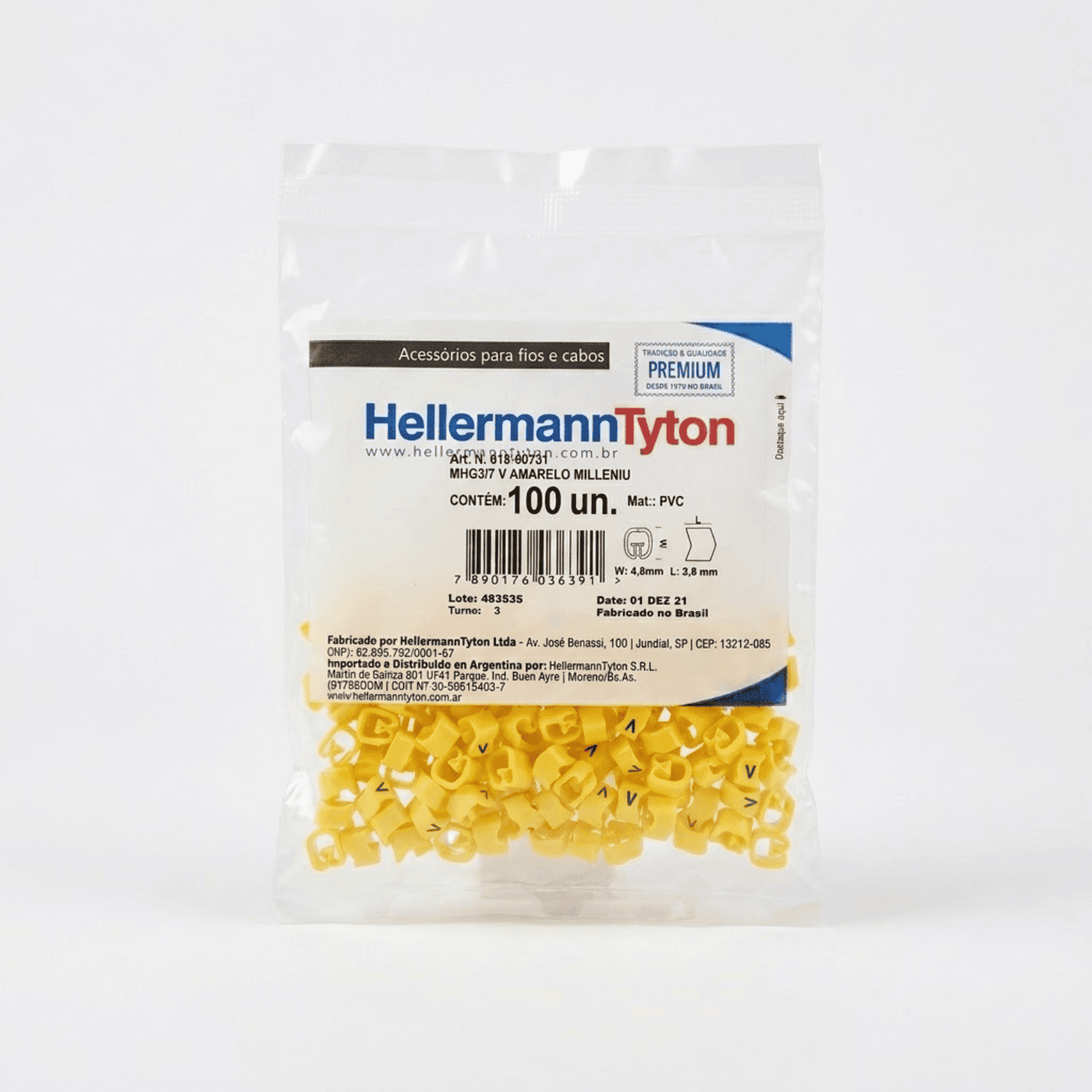Anilha amarelo v hellermann
