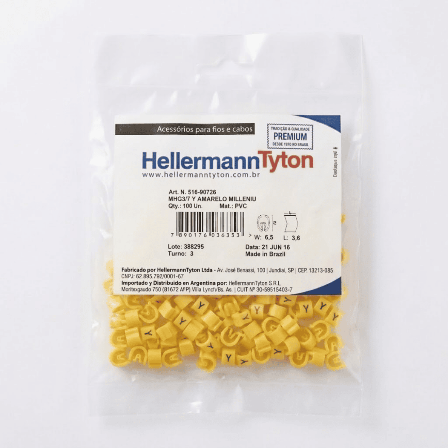 Anilha amarelo y hellermann