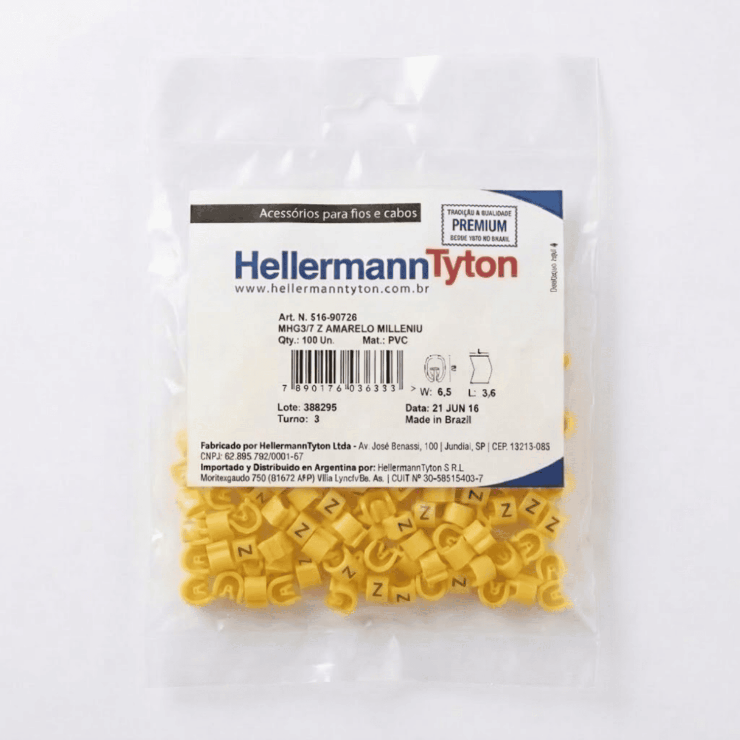 Anilha amarelo z hellermann