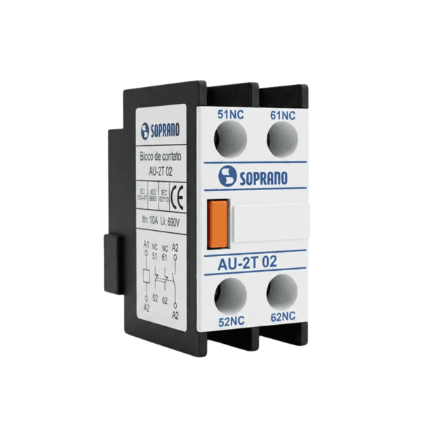 Bloco de Contato Auxiliar 2 NF para Contator AU-2T 02 - Soprano