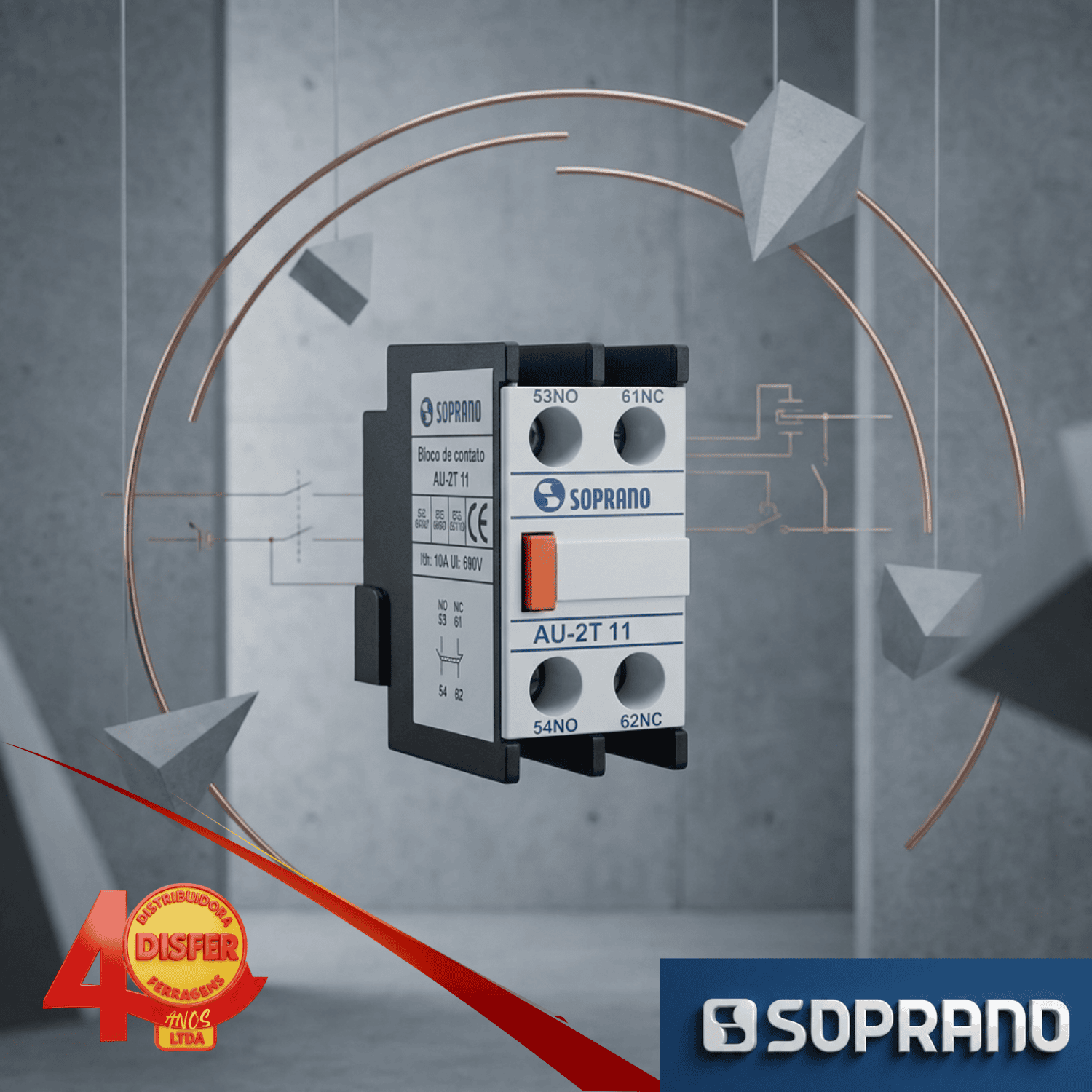 Bloco de contato Soprano AU2T11-