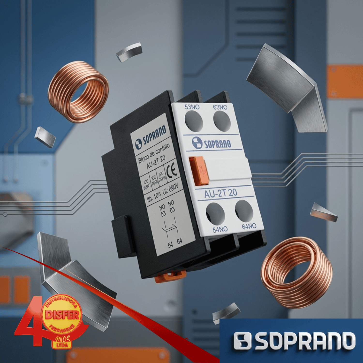 Bloco de contato Soprano AU2T20-