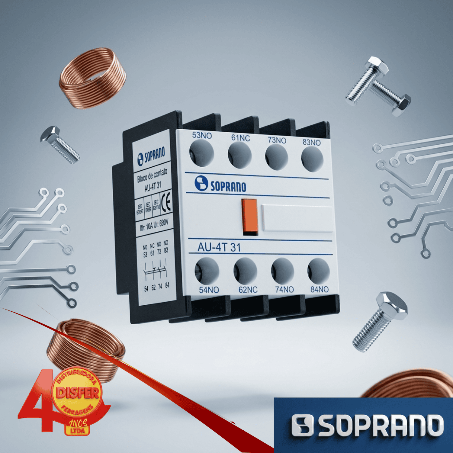 Bloco de contato Soprano AU4T31-