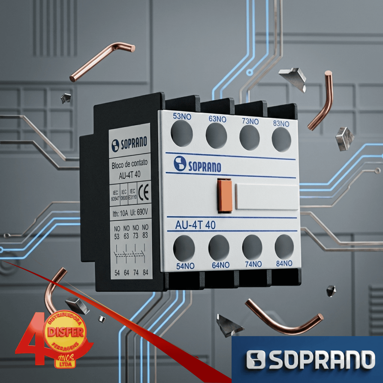 Bloco de contato Soprano AU4T40-