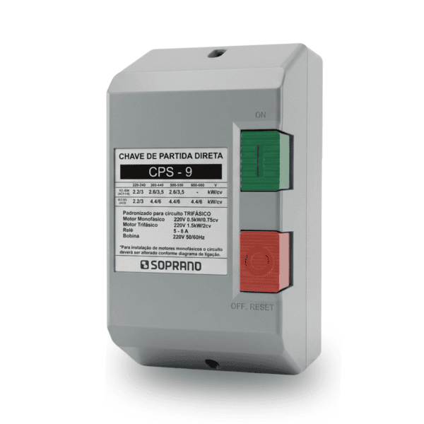 Chave Magnética de Partida Trifásico 2CV 5,0-8,0A 220V - Soprano