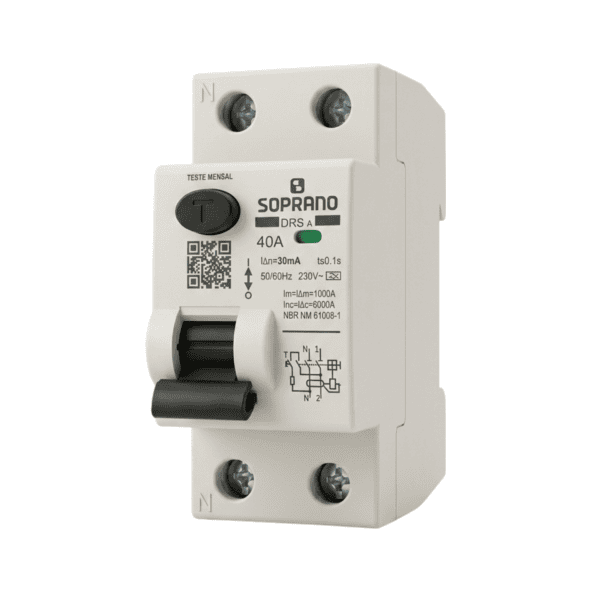DR - Interruptor Diferencial Residual DRS-A Classe A 6kA Bipolar 40A – Soprano