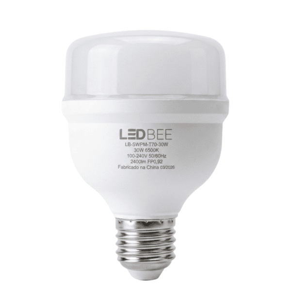 Lâmpada Bulbo LED Alta Potência 30W 2400lm 6500K E27 Bivolt – LEDBEE