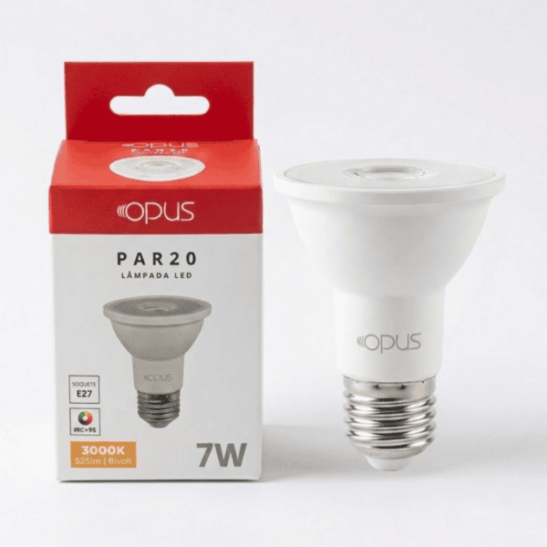 Lâmpada LED PAR20 7W IRC95 525lm 3000K Bivolt - Opus