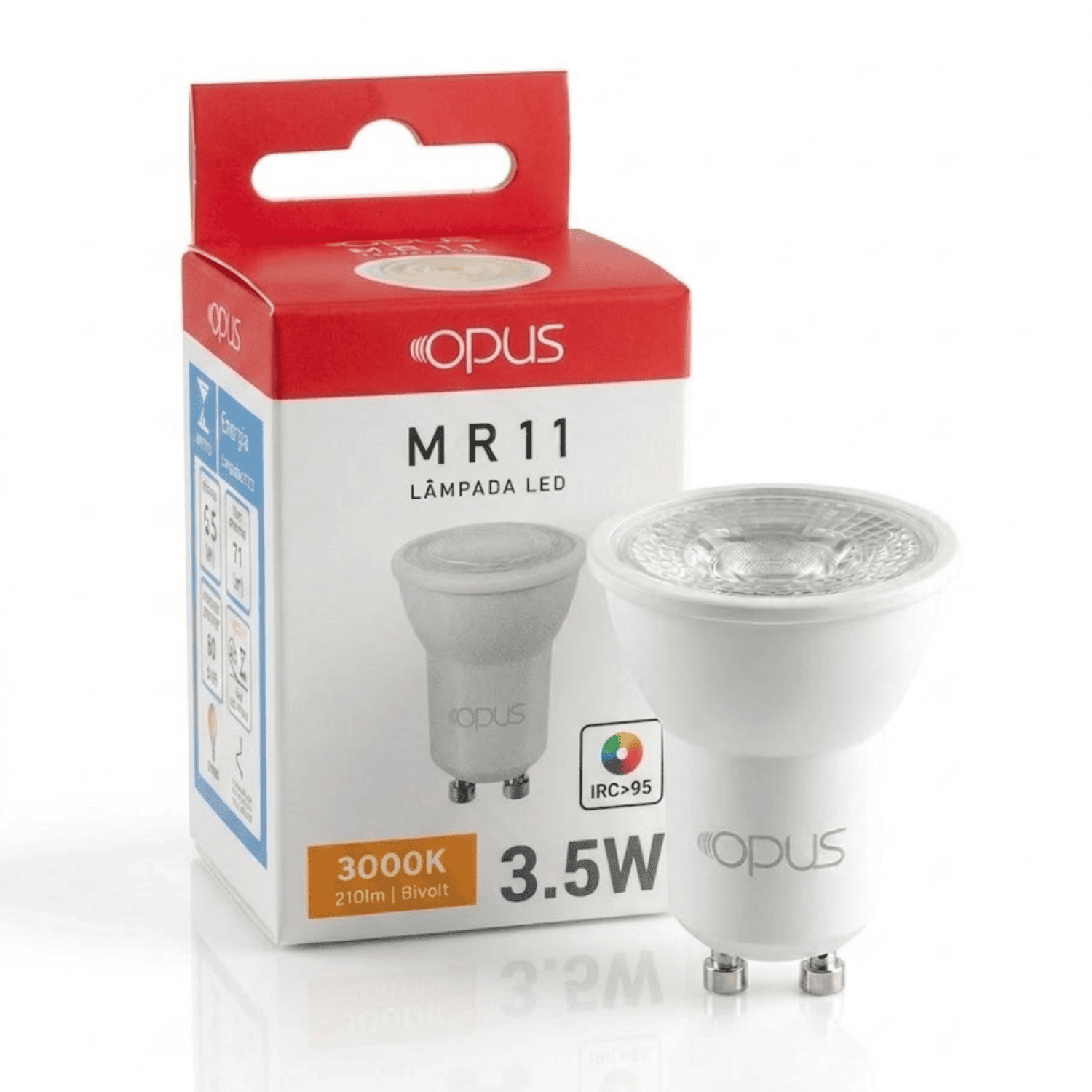 Lampada dicroica mr11 35w 3000k