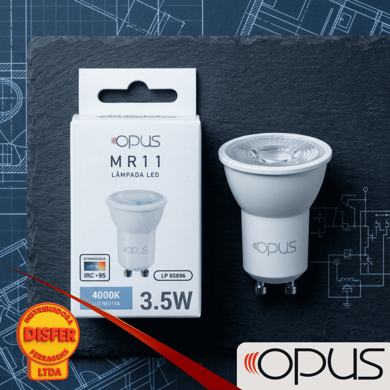 Lampada dicroica mr11 35w 4000k-