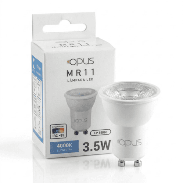 Lâmpada LED Mini Dicróica IRC 95 GU10 MR11 3,5W 210lm 4000K Bivolt – Opus