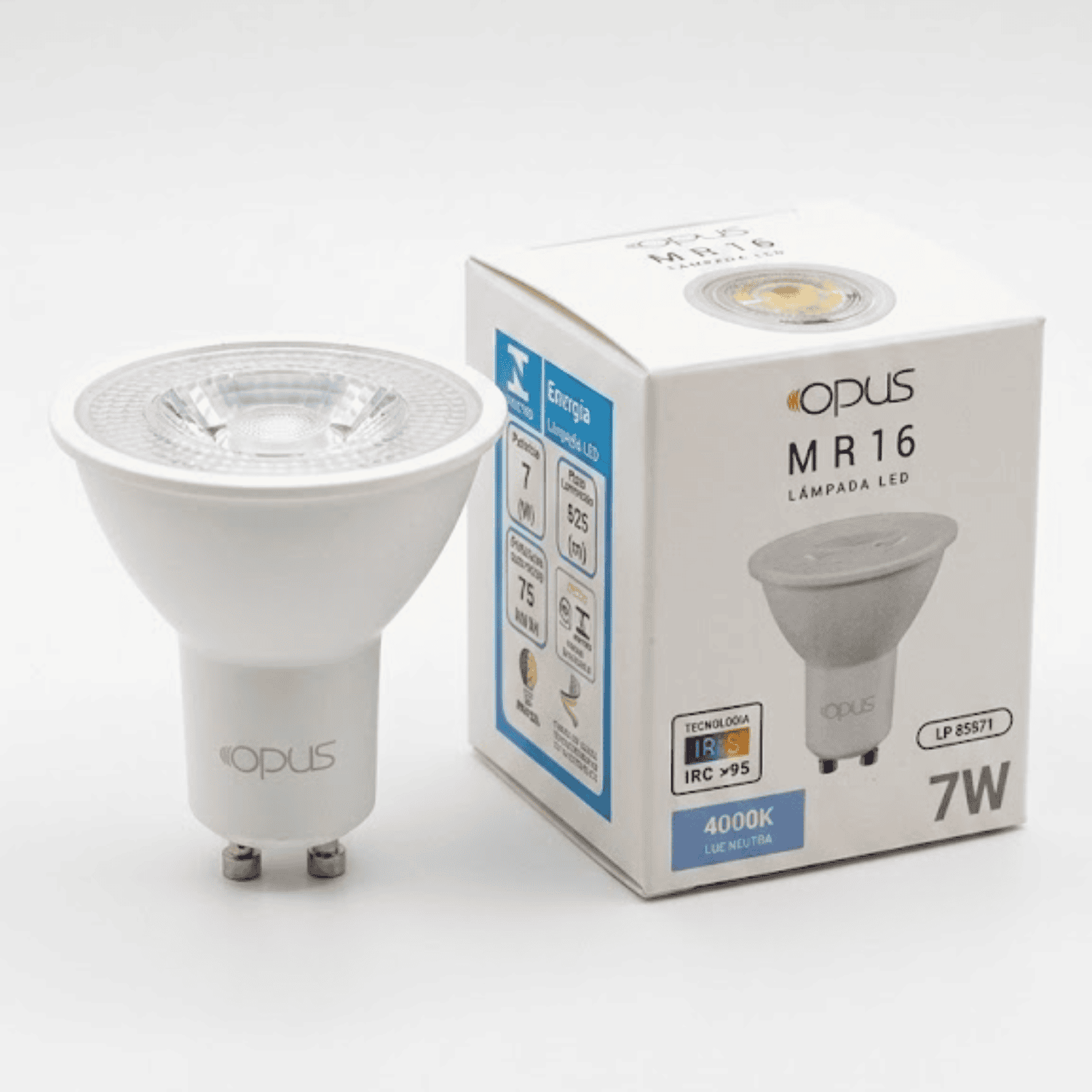 Lampada dicroica mr16 7w 4000k