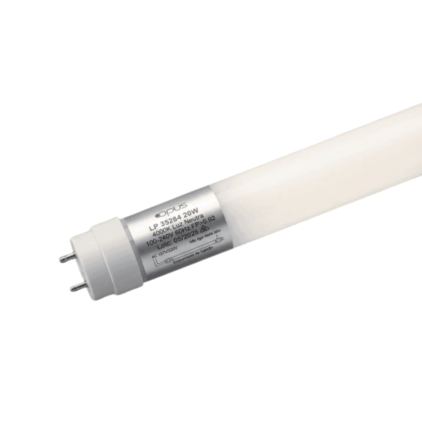 Lâmpada Tubular LED T8 20W 4000K 1850lm G13 Bivolt 120cm – Opus