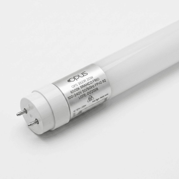 Lâmpada Tubular LED T8 20W 6500K 1850lm G13 Bivolt 120cm – Opus