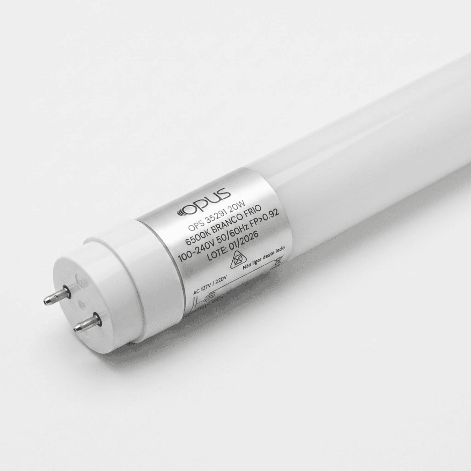 Lampada t8 tubular led 6500k 20w opus
