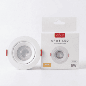 Spot Led Eco Embutir Recuado 5W 3000K 350 lm Opus