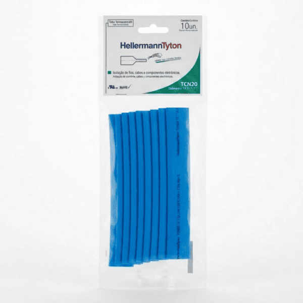 Tubo Termocontrátil 1/2" TCN20 Azul 10 unidades – Hellermann