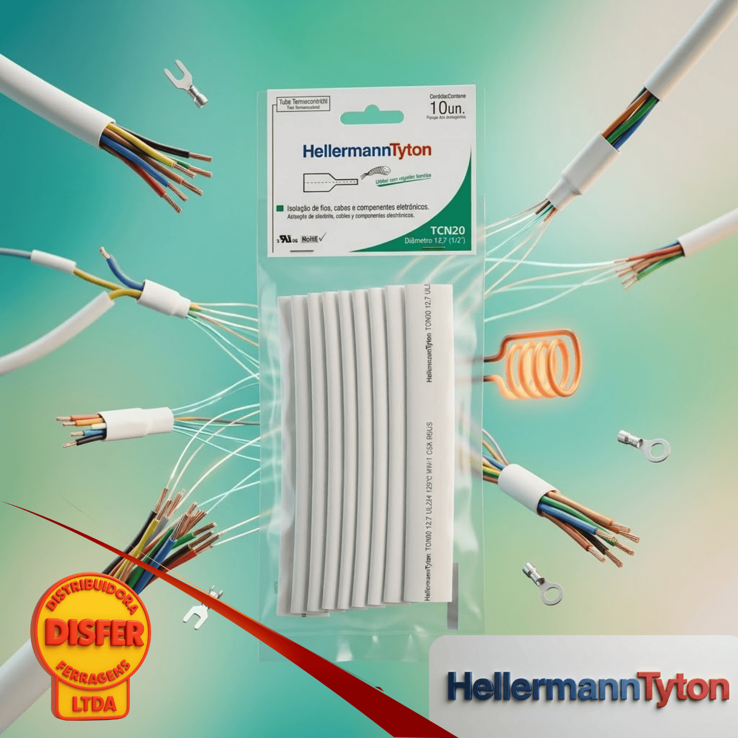 Tubo Termocontratil 12 branco-