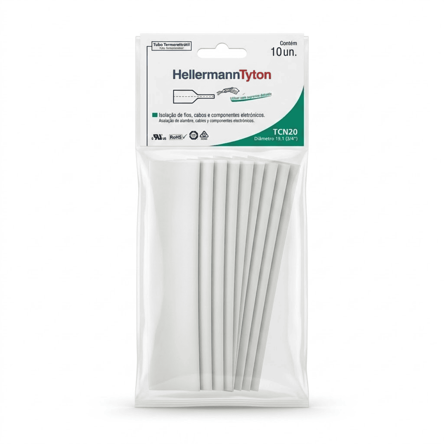 Tubo Termocontratil 34 branco