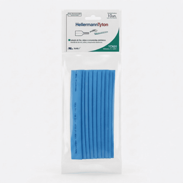 Tubo Termocontrátil 3/8" TCN20 Azul 10 unidades – Hellermann