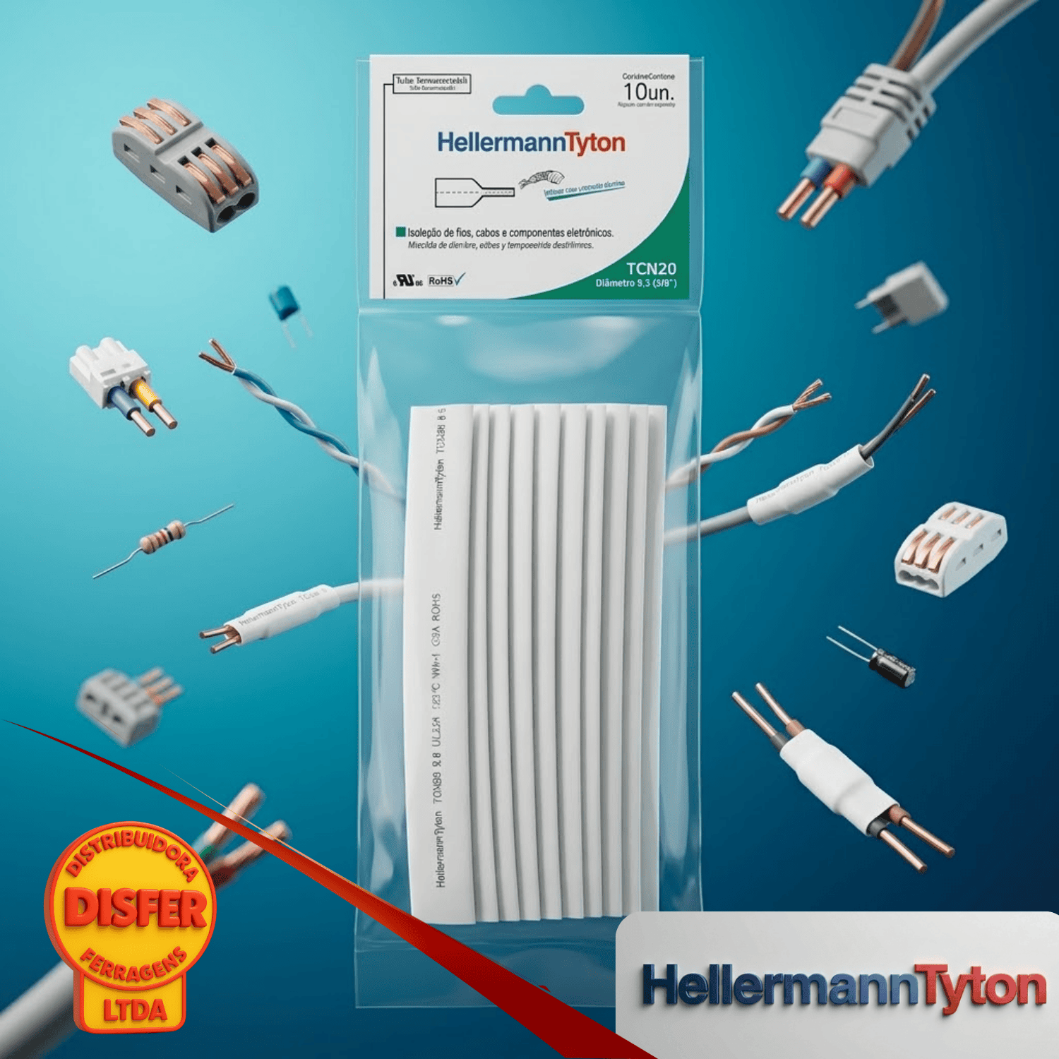 Tubo Termocontratil 38 branco-