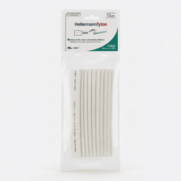 Tubo Termocontrátil 3/8" TCN20 Branco 10 unidades – Hellermann
