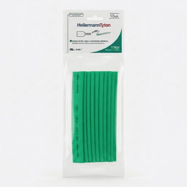 Tubo Termocontrátil 3/8" TCN20 Verde 10 unidades – Hellermann