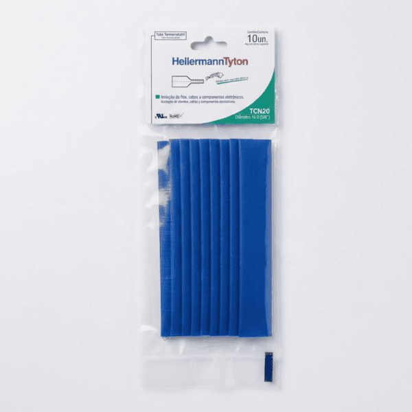 Tubo Termocontrátil 5/8" TCN20 Azul 10 unidades – Hellermann