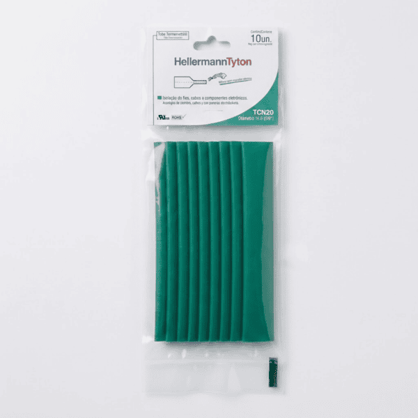 Tubo Termocontrátil 5/8" TCN20 Verde 10 unidades – Hellermann