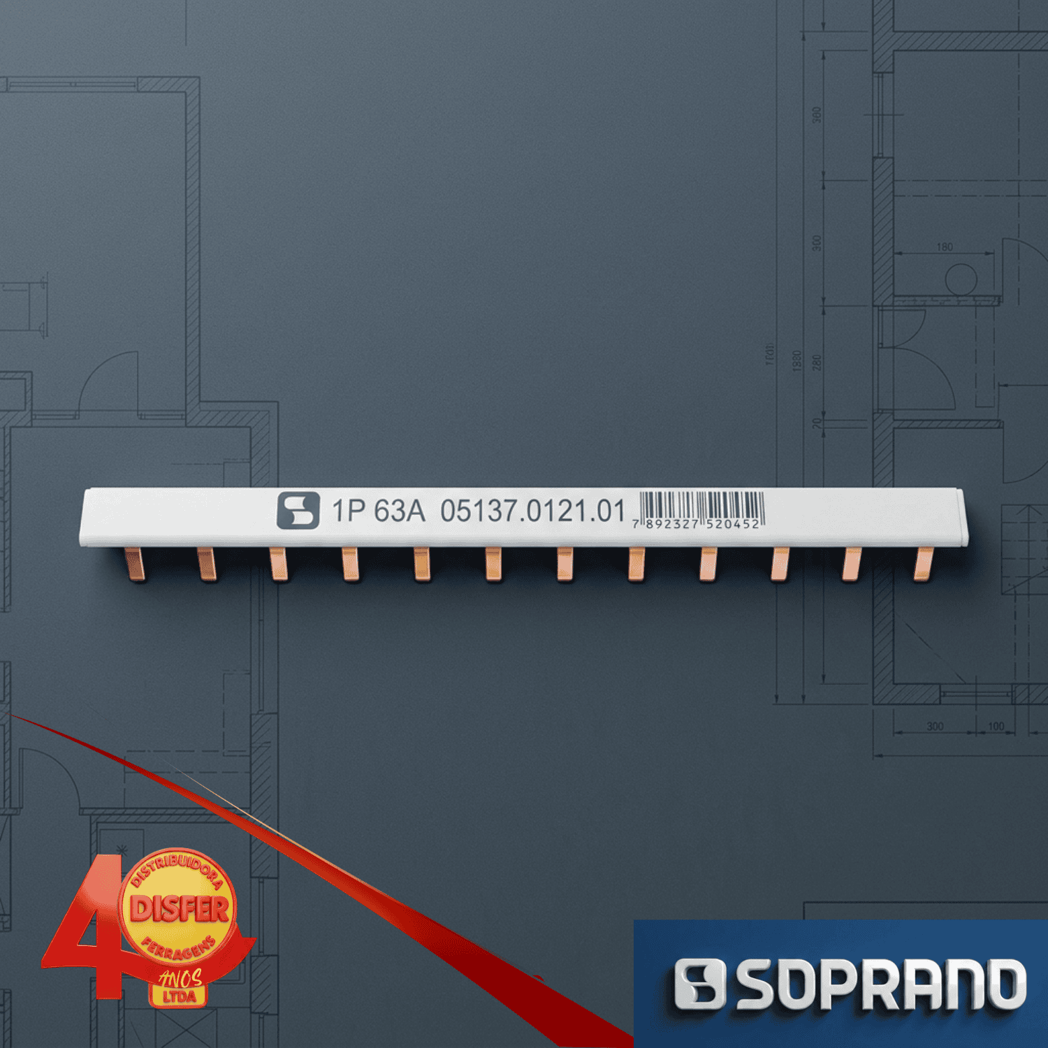 barramento soprano 1p 63A-