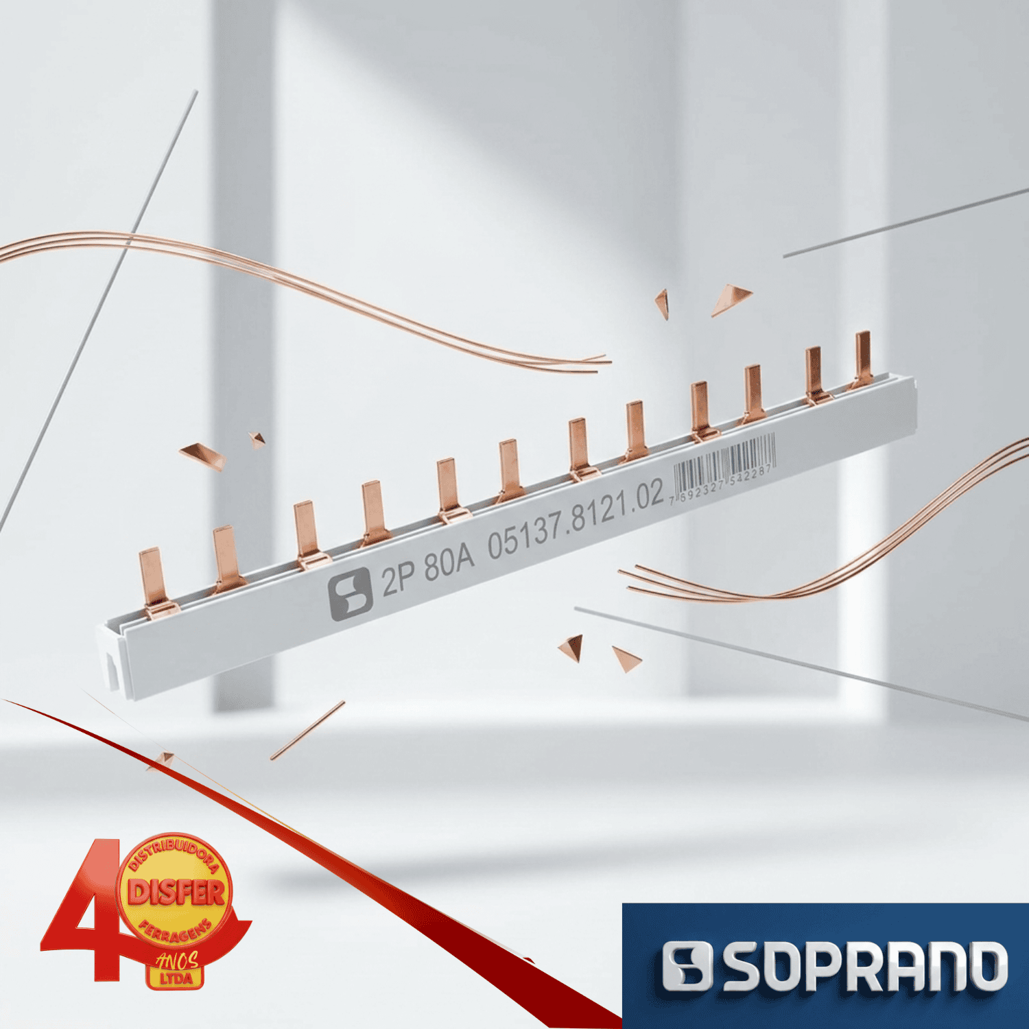 barramento soprano 2p 80A-