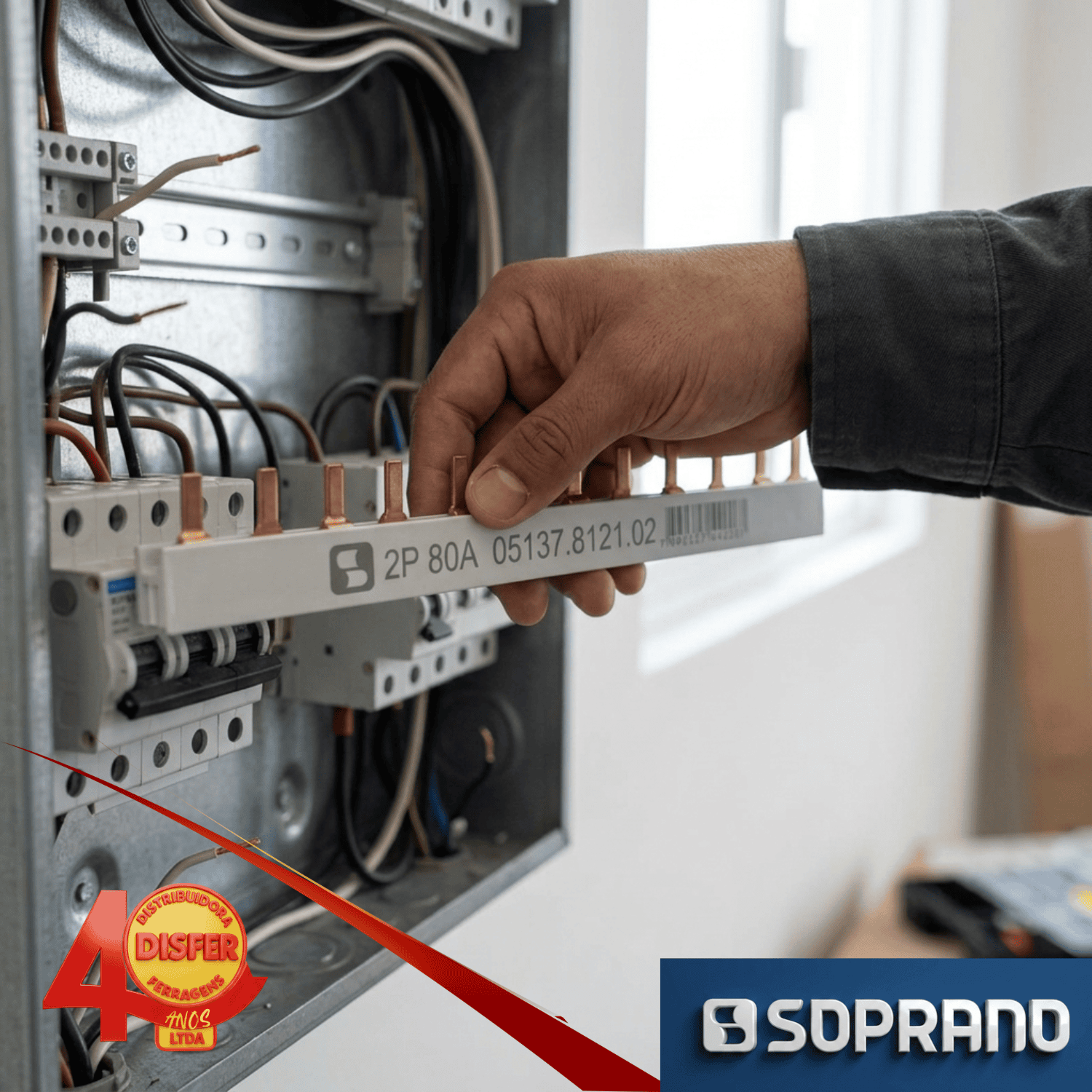 barramento soprano 2p 80A--