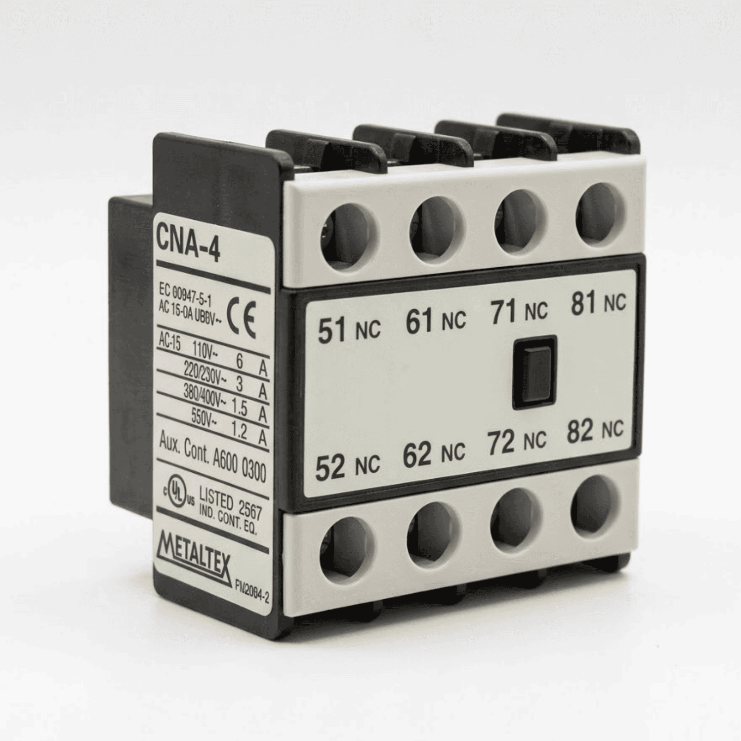 Bloco de Contato Auxiliar Frontal CNA-404 metaltex