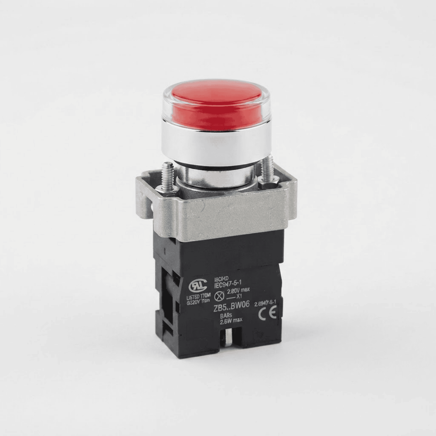 Botao Pulsante Luminoso Vermelho LK2-BW 3462 1NF Lukma-