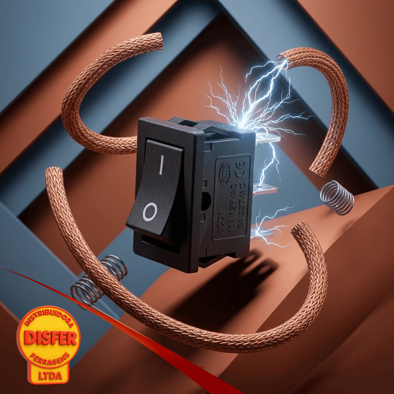 Chave unipolar 10a ld kcd1 dpr--