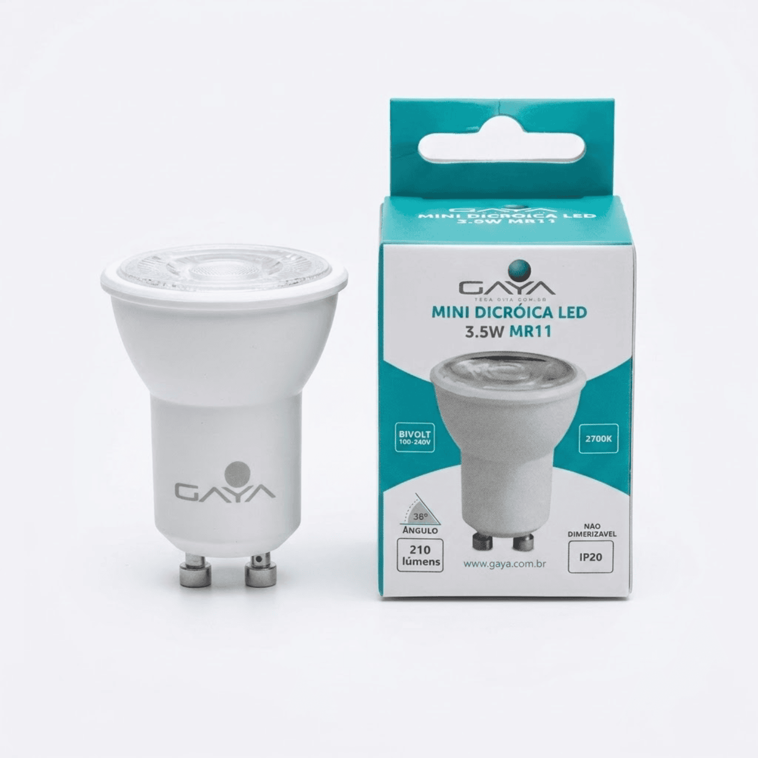 Lampada dicroica mr11 35w 2700k gaya