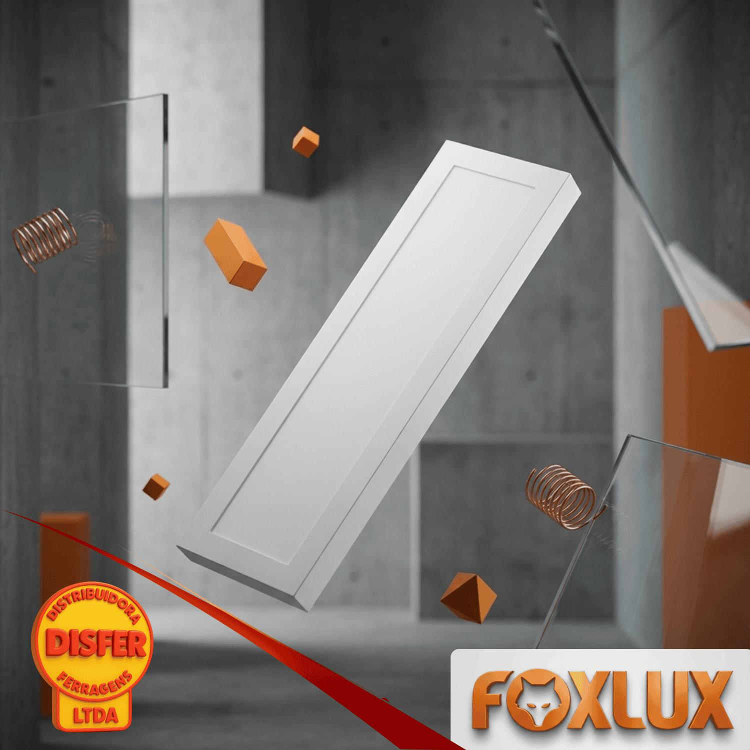 Painel LED Sobrepor 18W Retangurar-