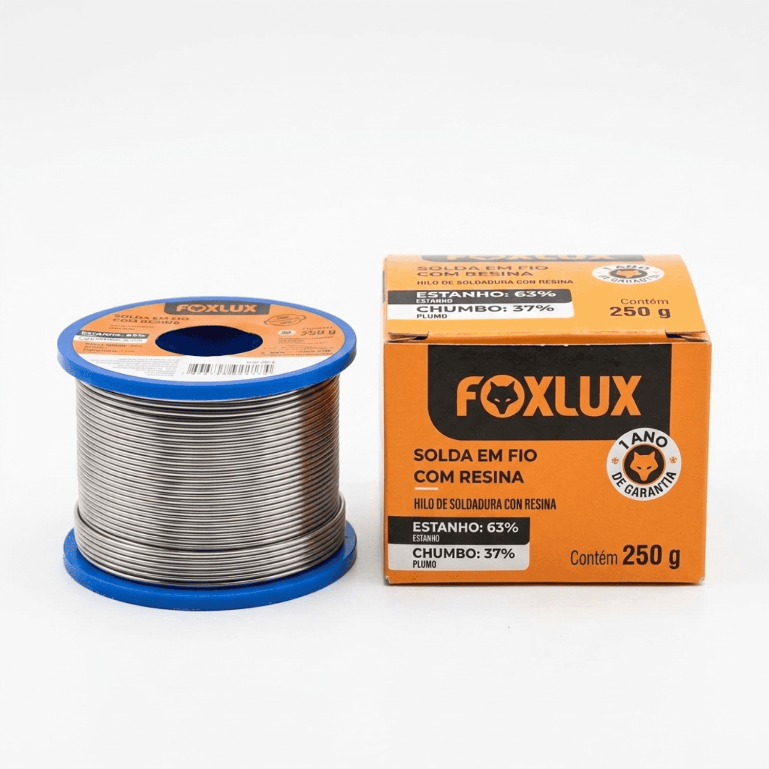 Solda em fio com resina carretel foxlux