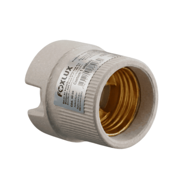 Receptáculo Soquete de Porcelana E27 para Plafonier FX-09 – Foxlux