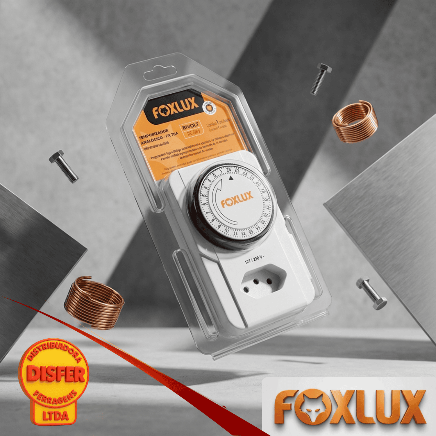 Temporizador Analogico de tomada foxlux-