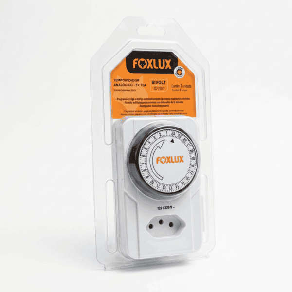 Temporizador Analógico de Tomada FX TBA Bivolt 10A – Foxlux