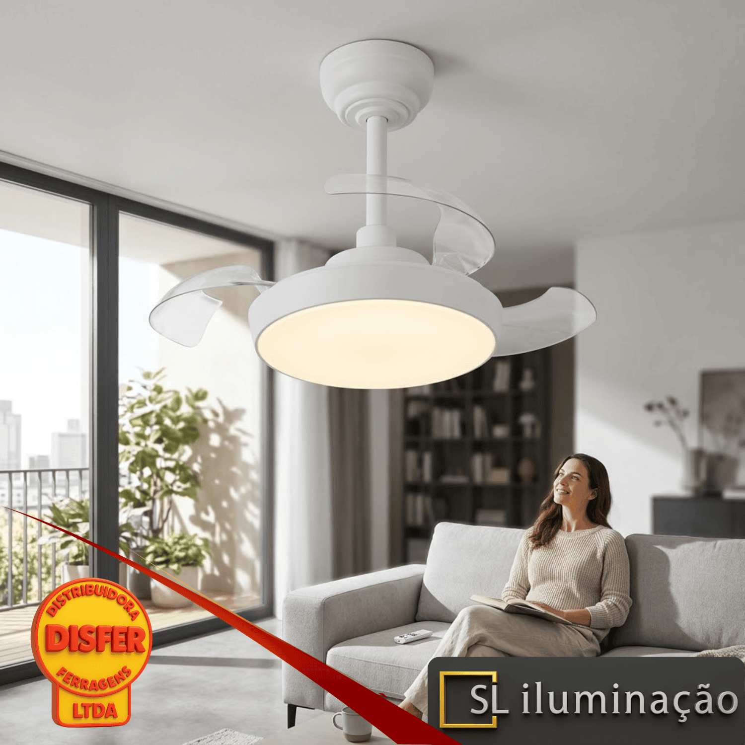Ventilador Air Small Branco SL Iluminacao--