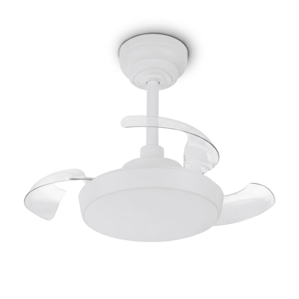 Ventilador de Teto Retrátil Air Small Plafon Multicor Dimerizável 20W Branco Bivolt – SL Iluminação