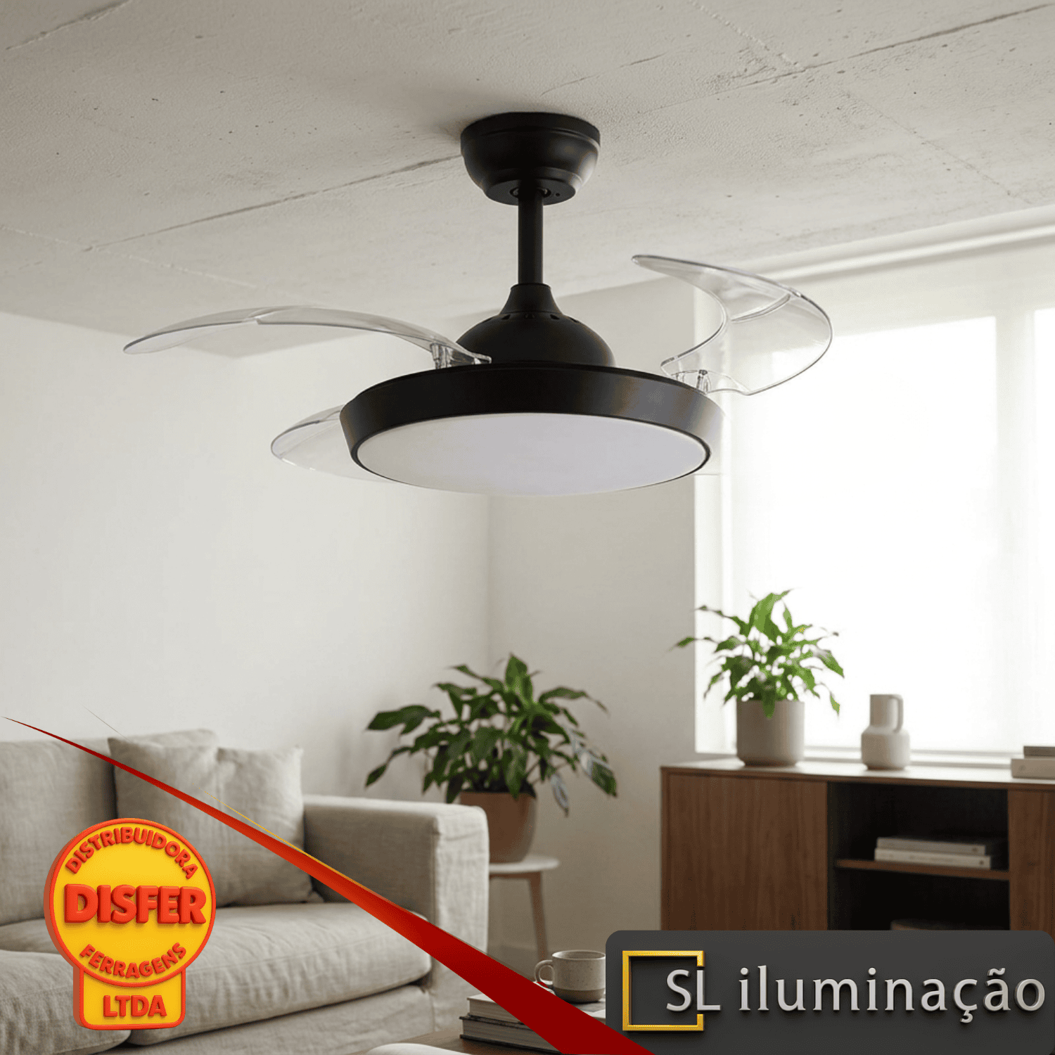 Ventilador Air Small Preto SL Iluminacao-