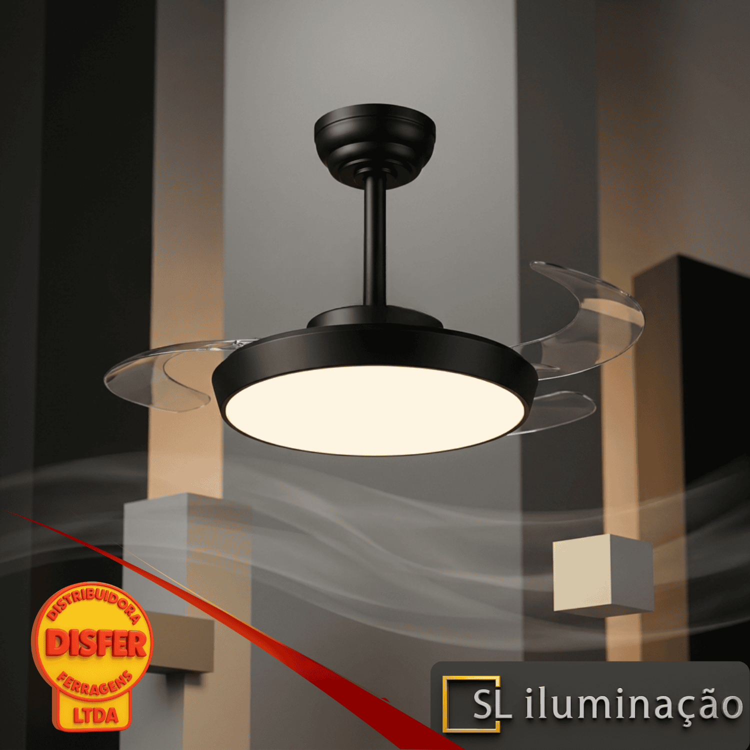 Ventilador Air Small Preto SL Iluminacao--