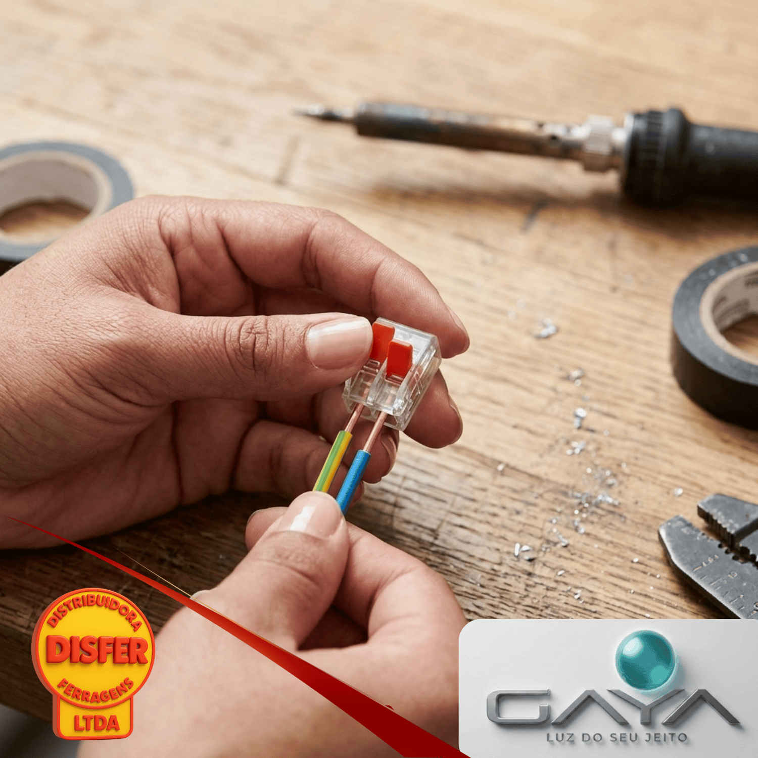 conector de emenda e derivação 2P 0,75-2,5mm 30A - Gaya--