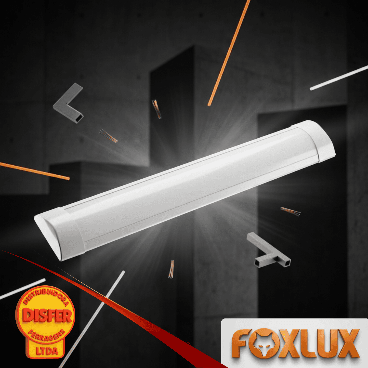 luminaria led slim 18W 6500K foxlux-